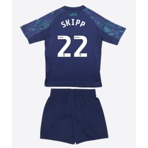 Leicester City Oliver Skipp #22 Udebanetrøje Børn 2025-26 Kortærmet (+ Korte bukser)